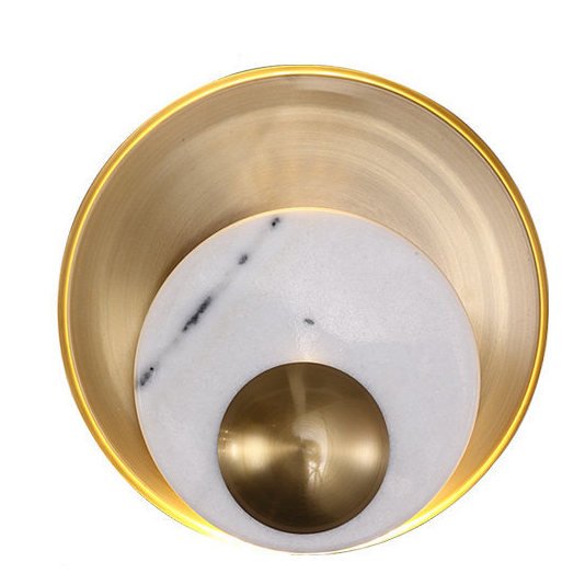 Бра Ginger & Jagger Pearl WALL LAMP round gold Латунь Белый в Казани | Loft Concept 