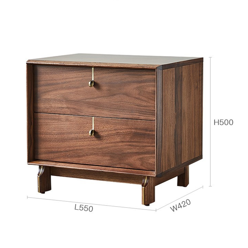 Прикроватный деревянный столик с ящиками Moon Walnut Furniture Прикроватный деревянный столик с ящиками Moon Walnut Furniture в Казани