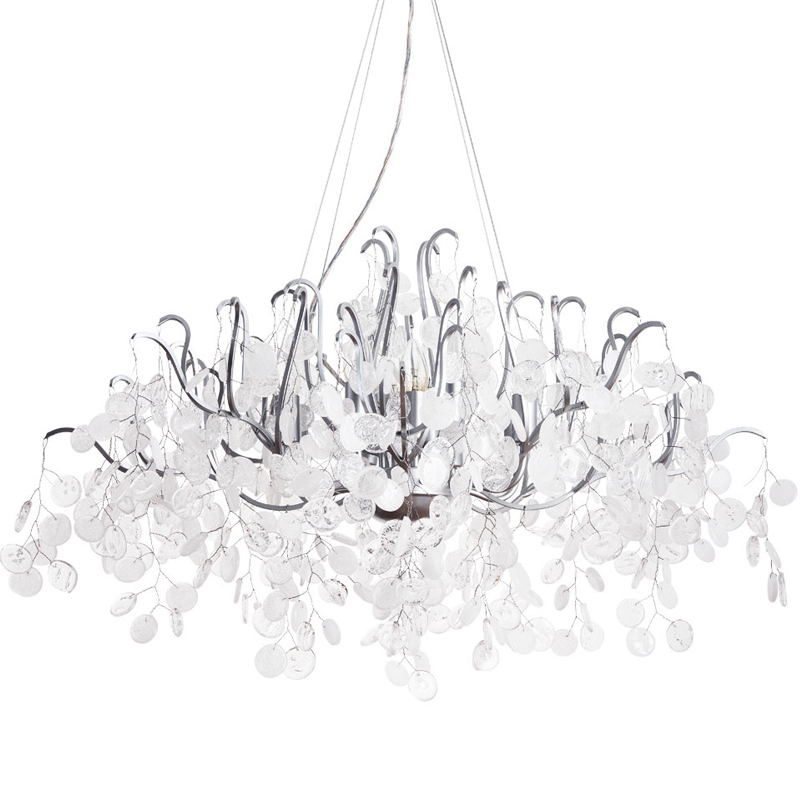 Люстра FAIRYTREE Chandelier Silver 100 Серебряный Прозрачное Стекло в Казани | Loft Concept 