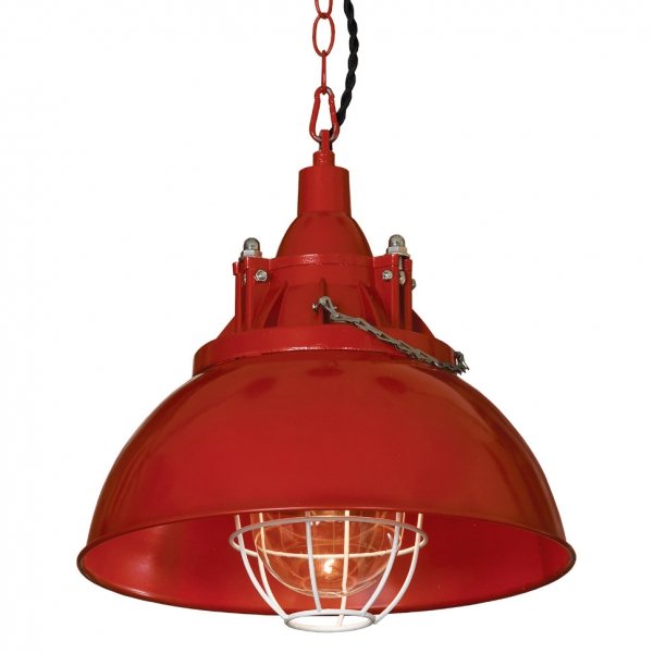 Подвесной светильник Firefighter Helmet Pendant Red Красный в Казани | Loft Concept 