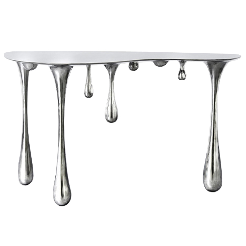 Дизайнерская Консоль Melting Silver Console Zhipeng Tan Серебряный в Казани | Loft Concept 