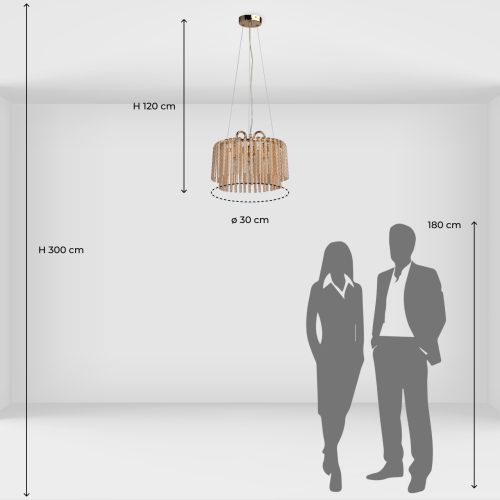 Люстра с подвесными рифлеными стеклянными трубками Nembus в Казани