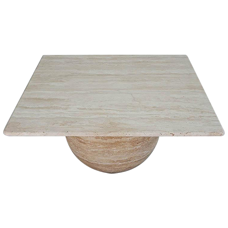 Кофейный стол Edna Travertine Coffee Table Коричневый Бежевый в Казани | Loft Concept 