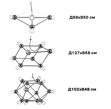 Люстра Molecule Gold Chandelier в Казани