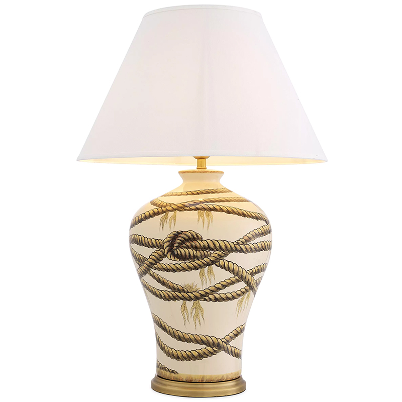 Настольная лампа Eichholtz Table Lamp Hernando Латунь Бежевый ivory ( слоновая кость ) в Казани | Loft Concept 