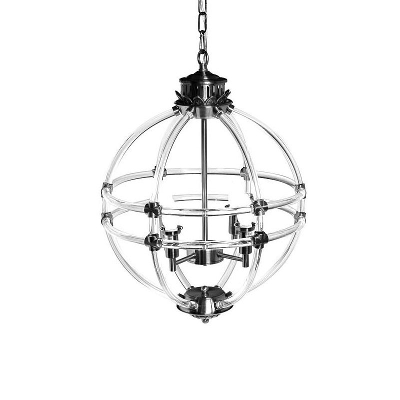 Люстра Eichholtz Chandelier Impero Silver Никель Прозрачный в Казани | Loft Concept 