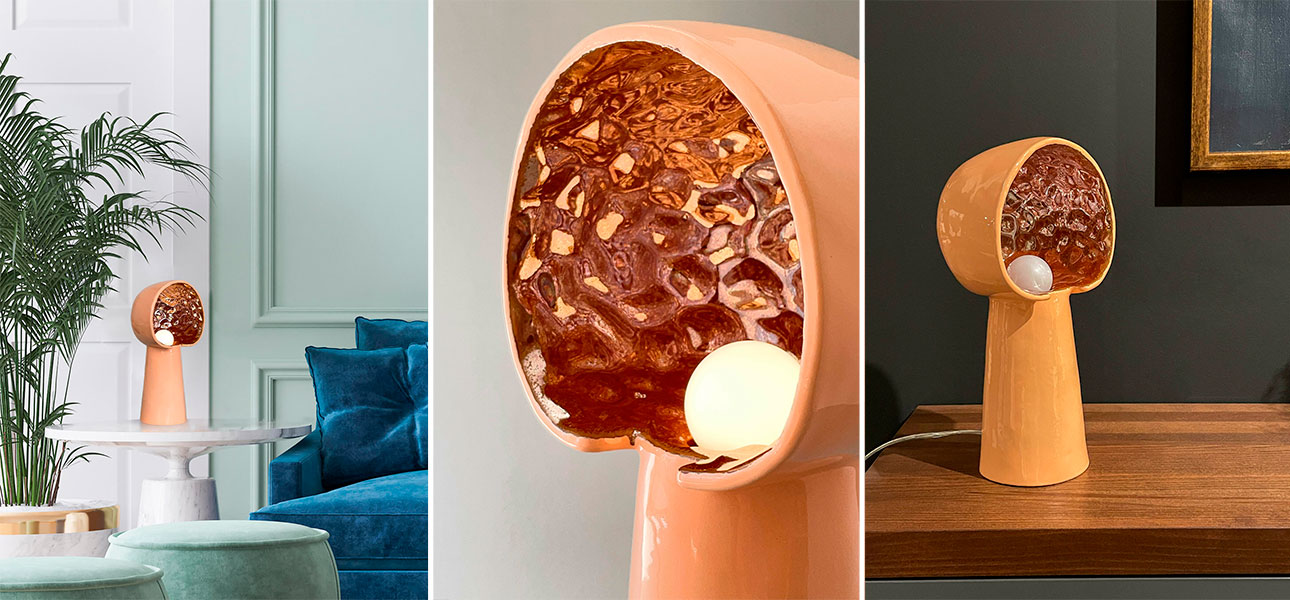 Настольные лампы KENI big (лососёвый) - фото