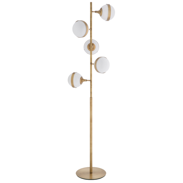 Торшер Peggy Guggen Brass FLOR LAMP Белый Латунь в Казани | Loft Concept 