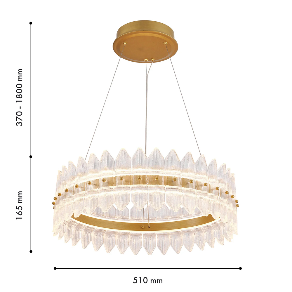 Люстра круглая с декоративными элементами в виде лепестков Round Light Flashing в Казани