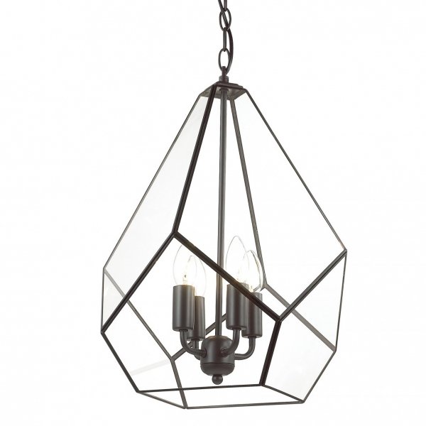 Люстра Geometry Glass Light Pendant Transparent 4 Прозрачный в Казани | Loft Concept 