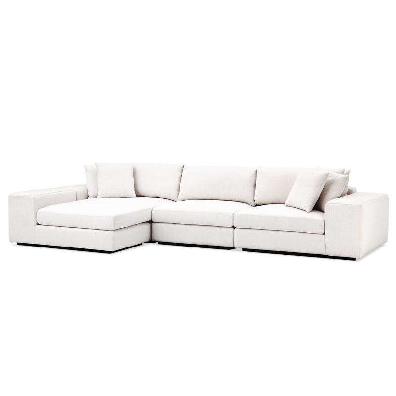 Диван Eichholtz Sofa Vista Grande Lounge white Белый Черный в Казани | Loft Concept 