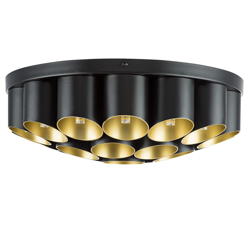 Потолочный светильник Garbi Black Pipe Organ Ceiling Lamp 22 Черный Золотой в Казани | Loft Concept 