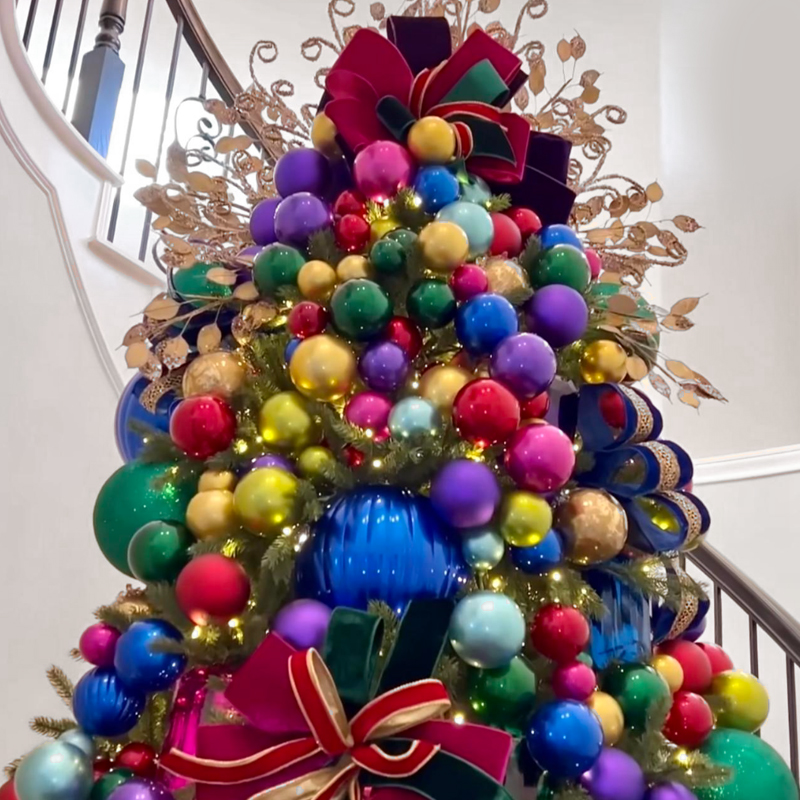 Дизайнерская Елка с Разноцветными шарами Christmas tree colorful balls Мульти в Казани | Loft Concept 