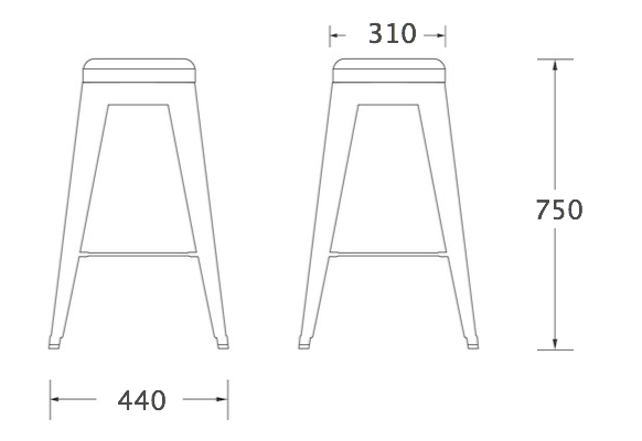 Барный стул Tolix Bar Stool 75 в Казани