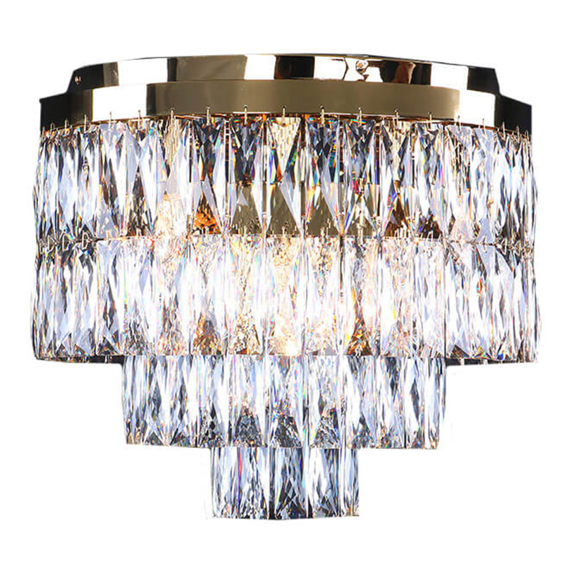 Потолочная люстра Crystal Regena Gold Chandelier Глянцевое золото Прозрачный (Transparent) в Казани | Loft Concept 