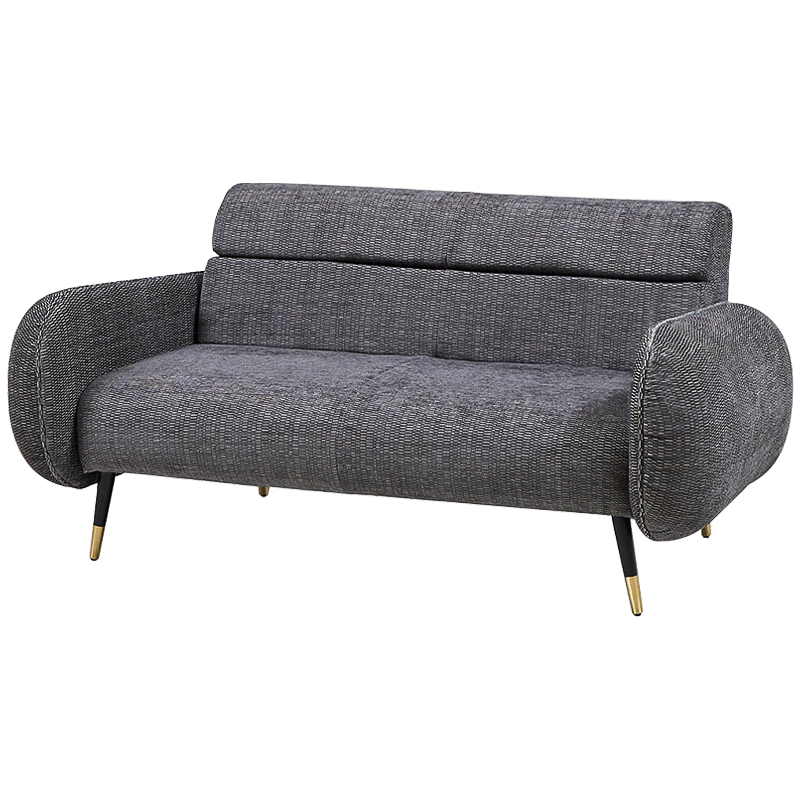 Диван Hebert Sofa Grey M Серый Серый Черный Латунь в Казани | Loft Concept 