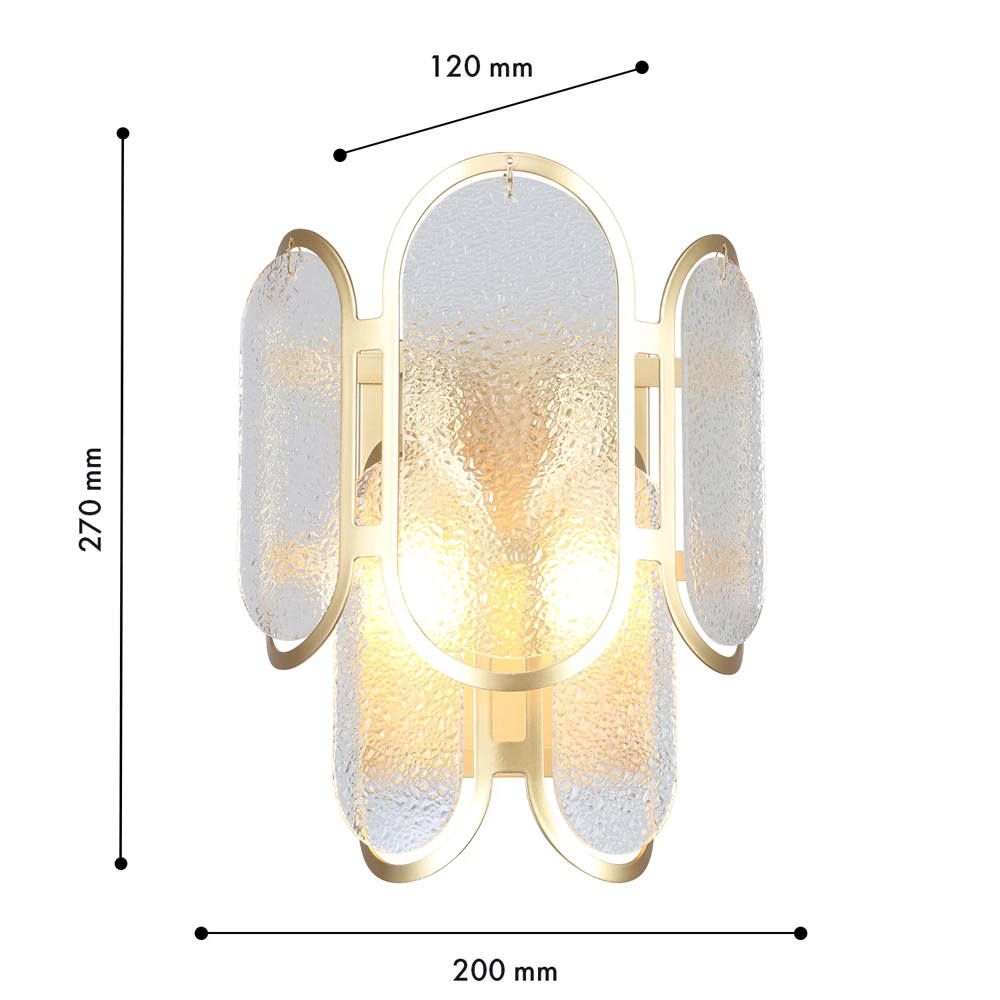 Бра из овальных элементов из непрозрачного стекла Conformation в Казани
