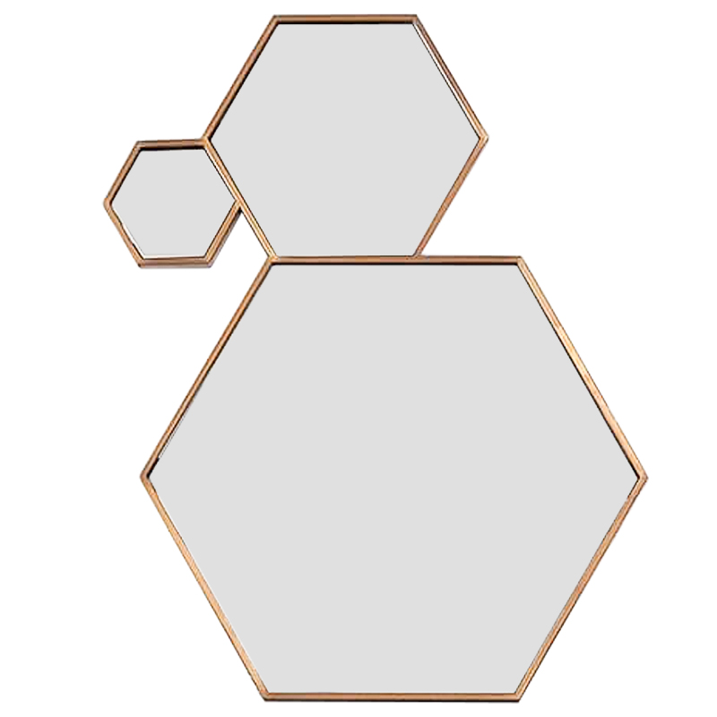 Зеркало Hexagons Mirror Бронза в Казани | Loft Concept 