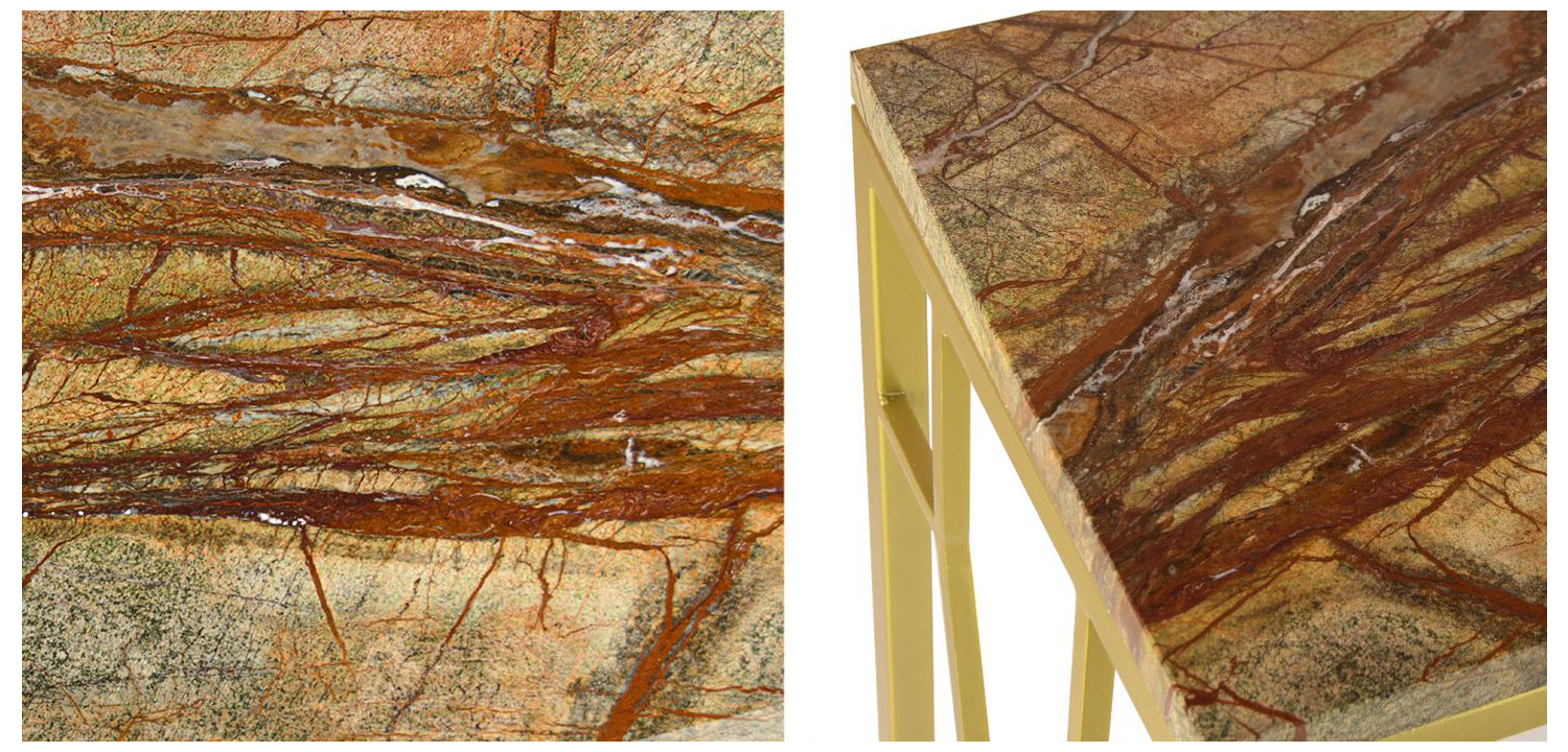 Консоль Rovigo Console коричневый мрамор - фото