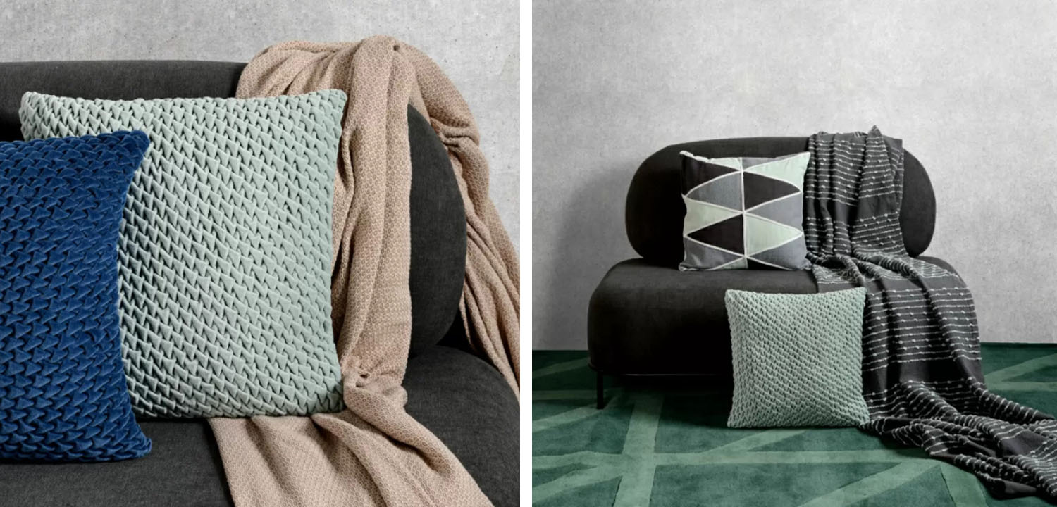 Подушка Purnama Quilting mint - фото