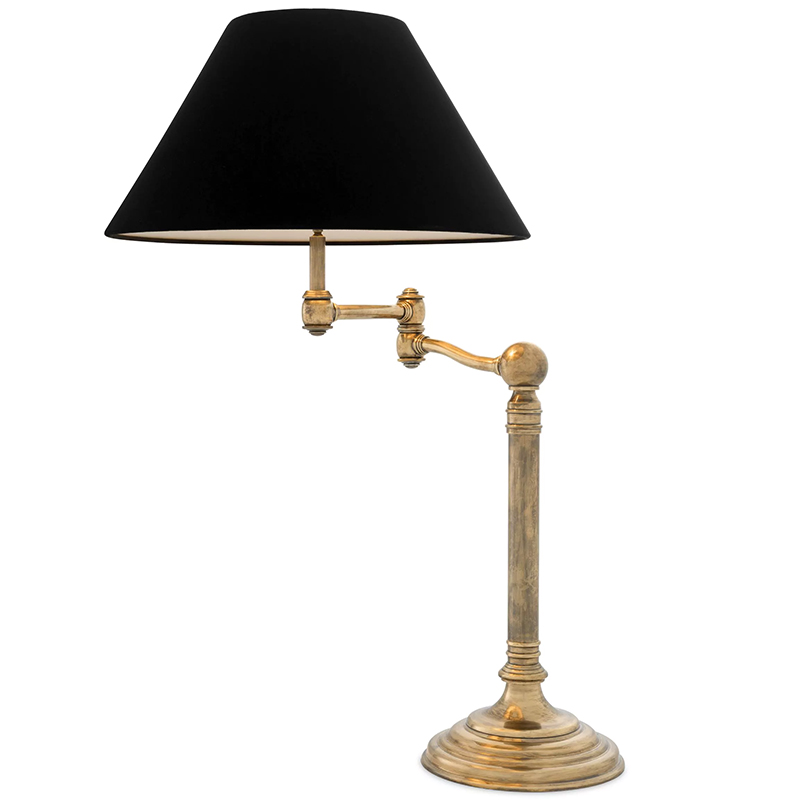 Настольная лампа Eichholtz Table Lamp Regis Латунь Винтажная латунь Черный в Казани | Loft Concept 