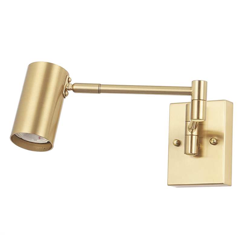 Бра с цилиндрическим плафоном и поворотным механизмом Trumpet Wall Lamp Латунь Черный Бра с цилиндрическим плафоном и поворотным механизмом Trumpet Wall Lamp Латунь Черный в Казани | Loft Concept
