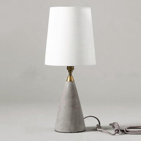 Настольная лампа Concrete Stone Table Lamp Cone Серый в Казани | Loft Concept 