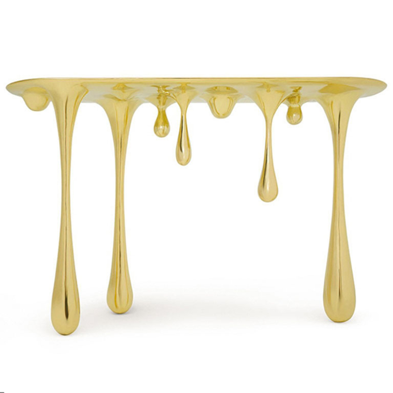 Дизайнерская Консоль Melting Gold Console Zhipeng Tan Золотой в Казани | Loft Concept 