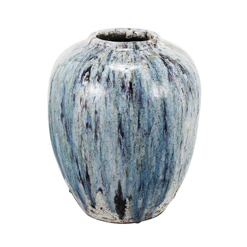 Ваза Terracotta Vase blue-white Белый Голубой в Казани | Loft Concept 