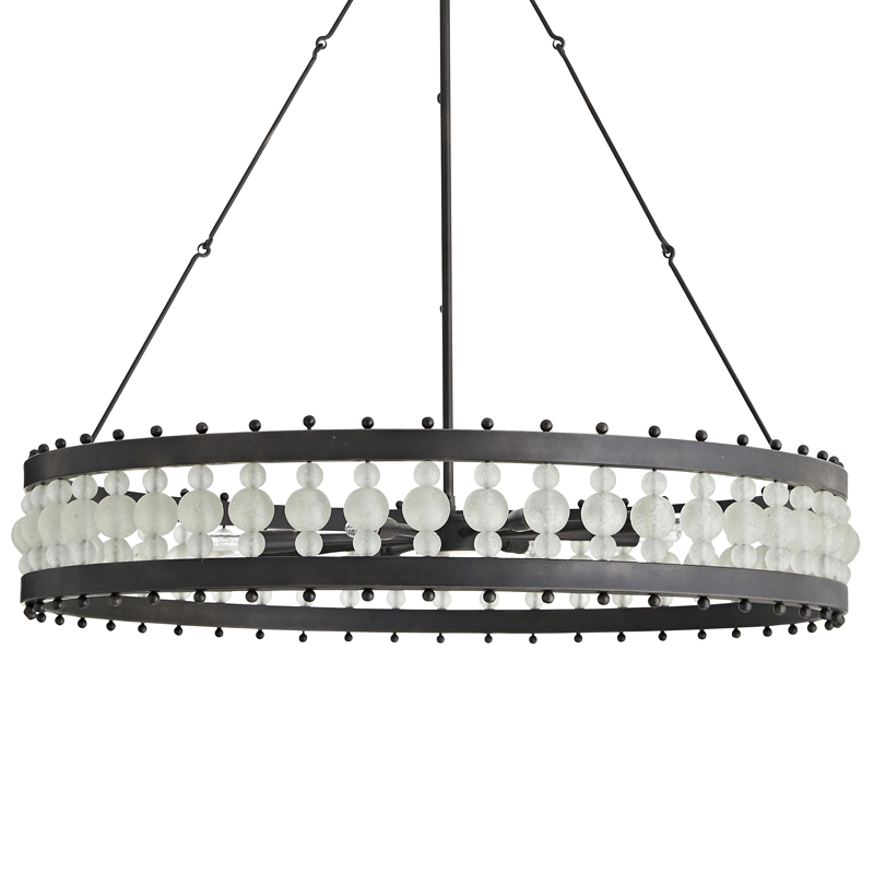 Люстра Arteriors ESME CHANDELIER Черный Прозрачный в Казани | Loft Concept 