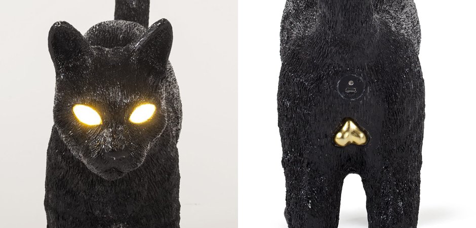 Лампа Seletti Jobby The Cat Black Лампа Seletti Jobby The Cat Black - Loft-Concept в Казани