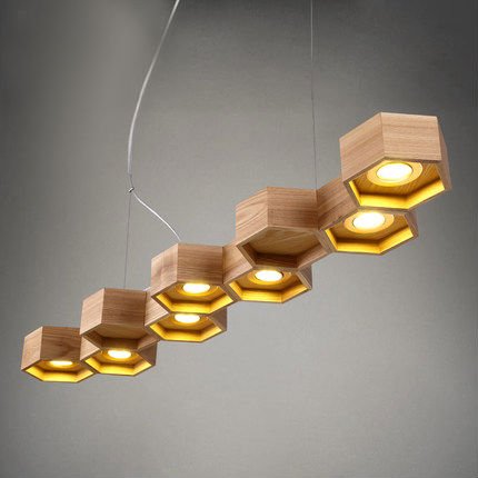 Люстра Honeycomb 7 Loft Wooden Ecolight  в Казани | Loft Concept 