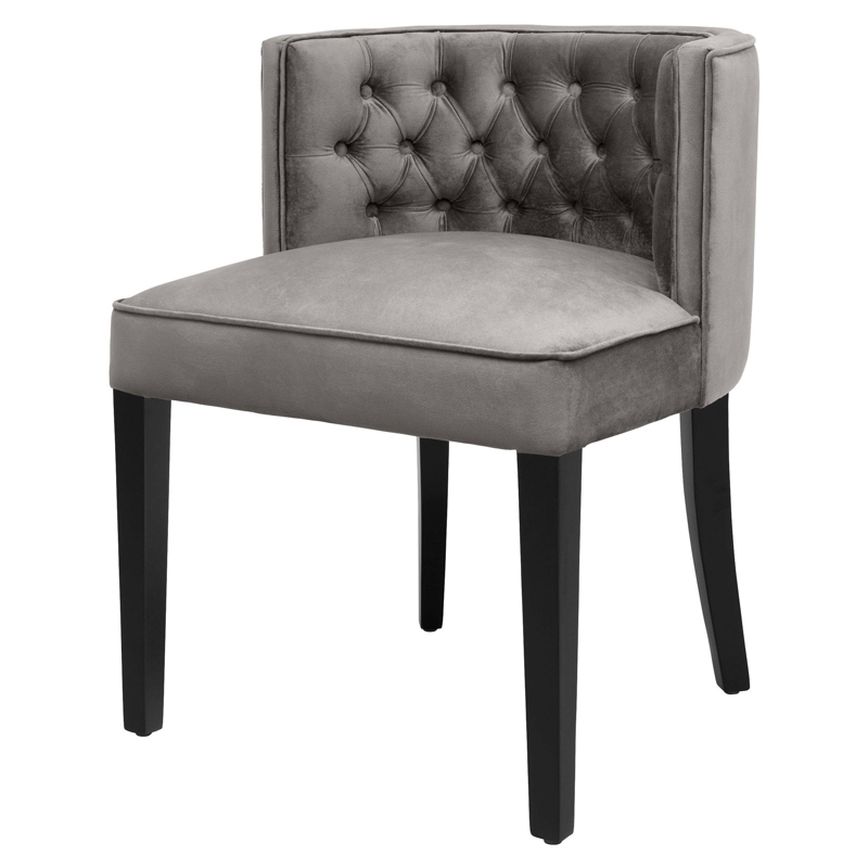 Стул Eichholtz Dining Chair Dearborn grey Серый Черный в Казани | Loft Concept 