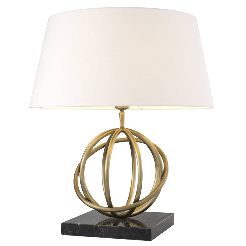 Настольная лампа Eichholtz Table Lamp Edition Белый Черный Латунь Античная полированная в Казани | Loft Concept 