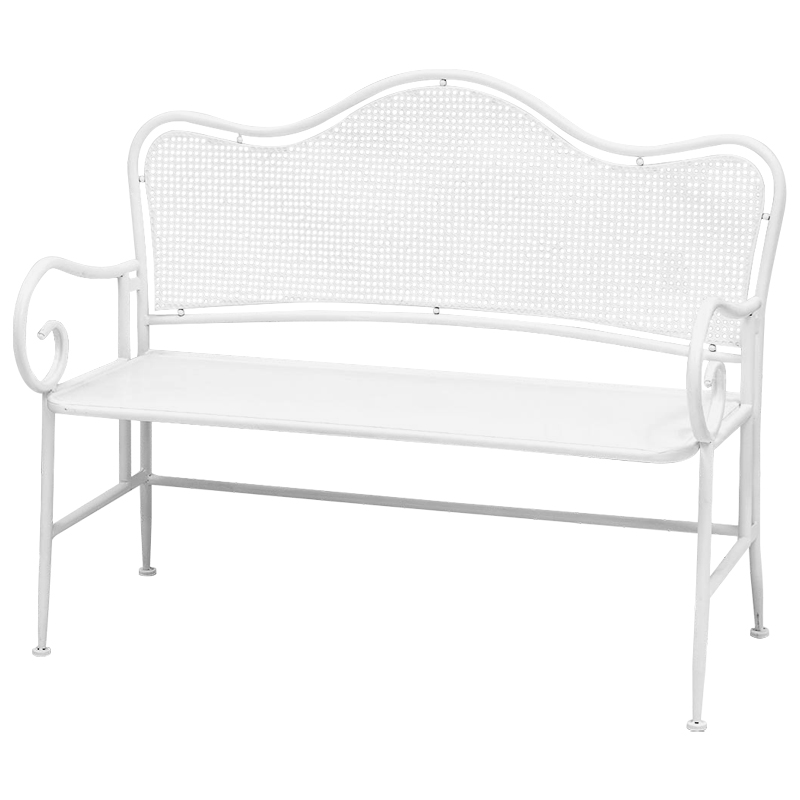 Скамья белая в стиле прованс Miah Bench White Белый в Казани | Loft Concept 