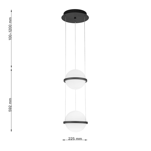 Подвесной светильник с плафонами в форме шаров Pots light в Казани