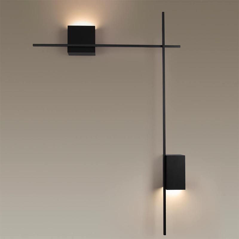 Бра Blocks Wall Light Black Angle Черный в Казани | Loft Concept 