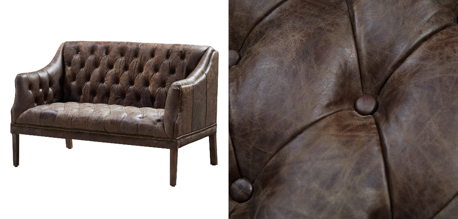 Morton Capitone Sofa Диван винтажная коричневая кожа - Loft-Concept в Казани