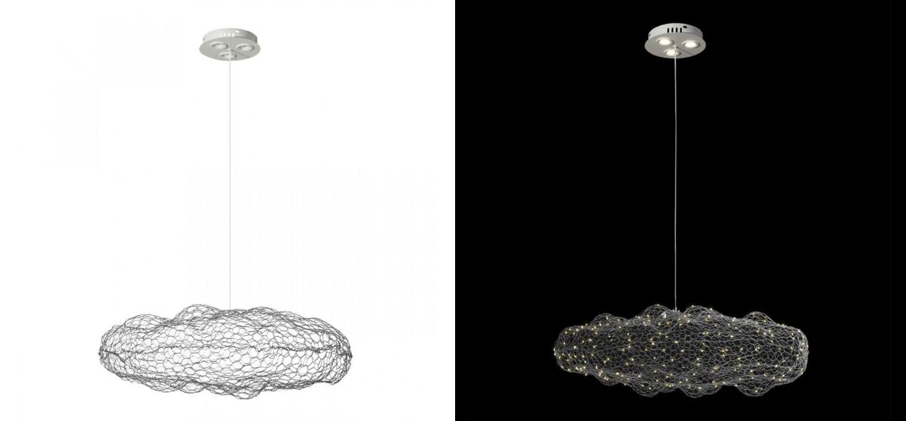 Светодиодная Люстра Серебряная Сеть LED Cloud Silver - фото №1
