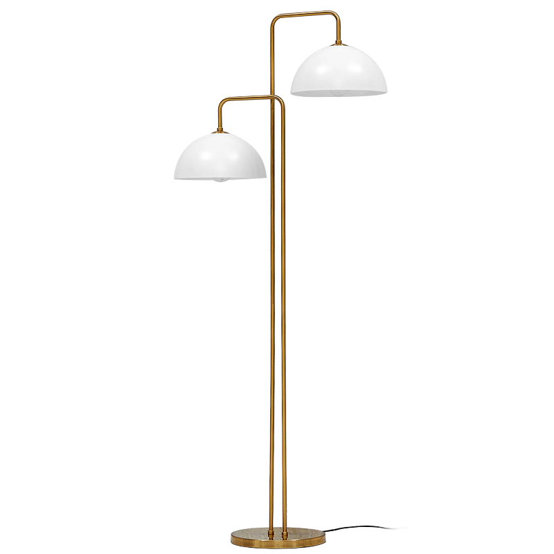 Торшер Haworth Floor Lamp Золотой Белый в Казани | Loft Concept 