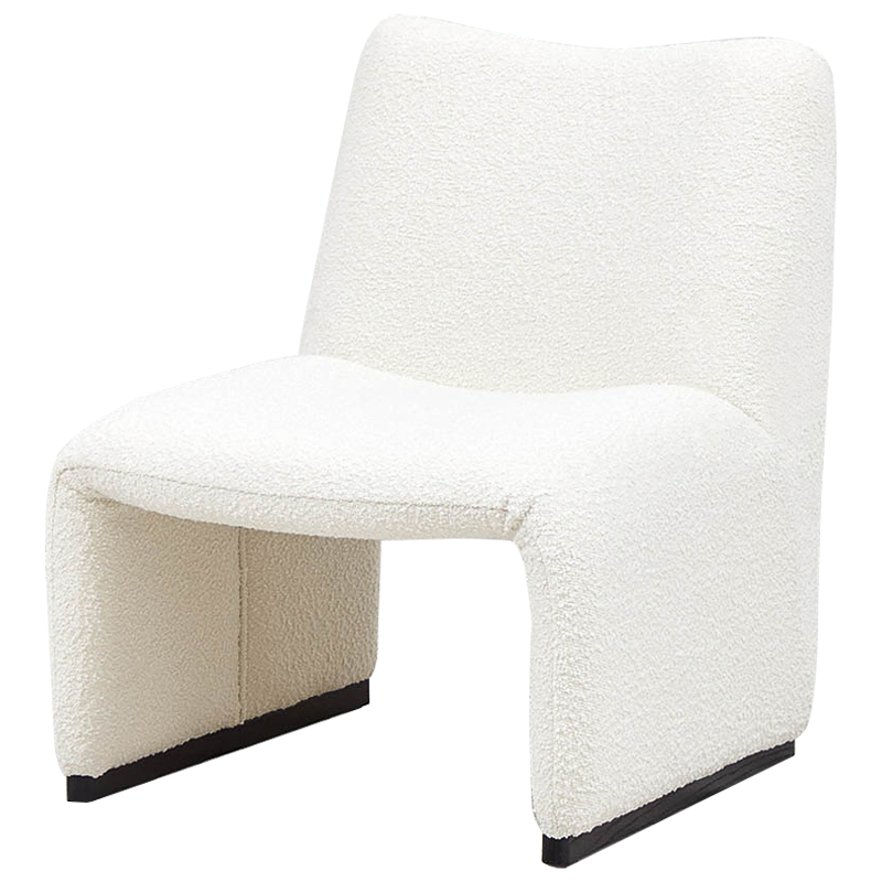 Кресло белое Cress White Boucle Collection Armchair Белый в Казани | Loft Concept 