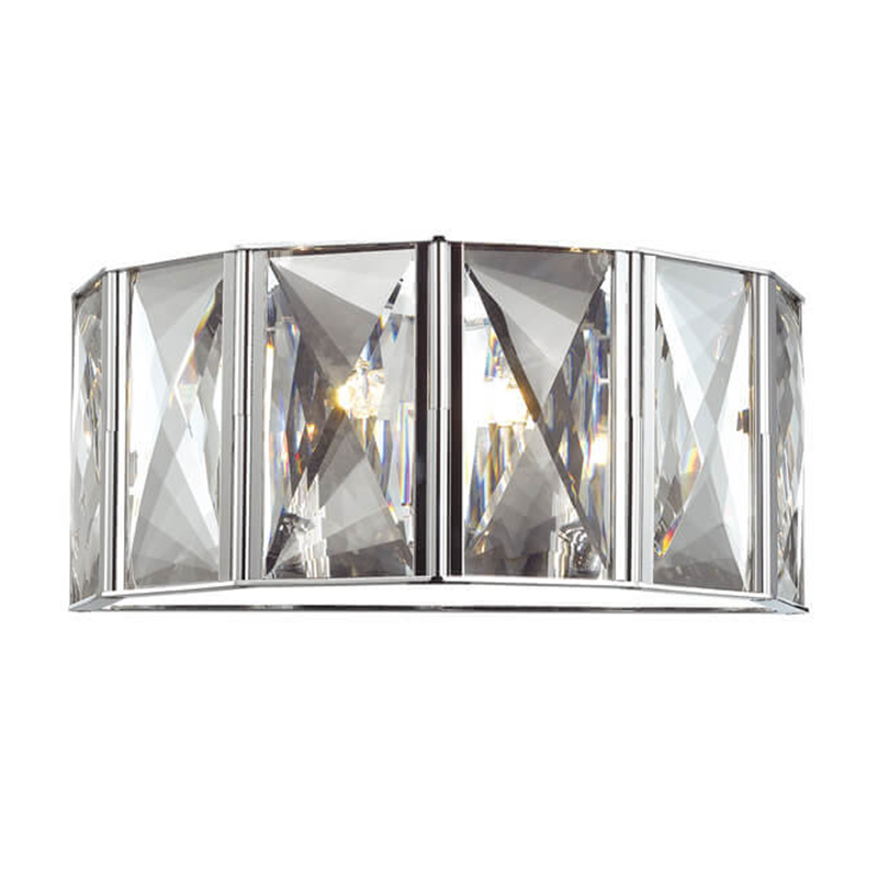 Бра Tiers Crystal Light Chrome Хром Прозрачный (Transparent) в Казани | Loft Concept 