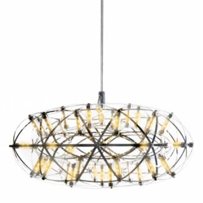 Люстра Moooi 3D Sphere Oval Yellow lamp S Хром в Казани | Loft Concept 