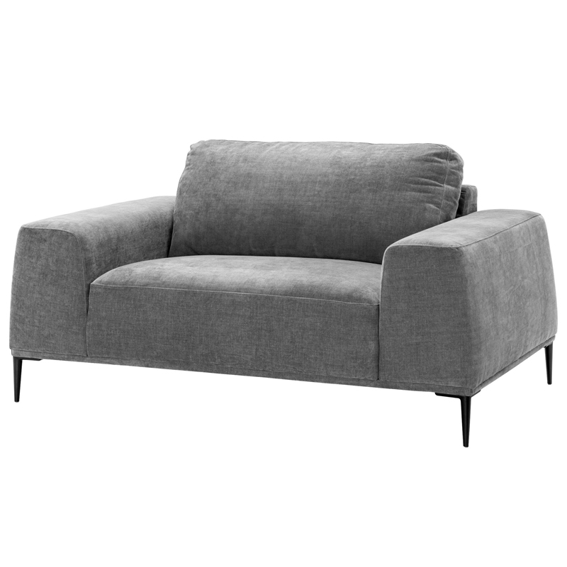 Кресло Eichholtz Loveseat Montado grey Серый Черный в Казани | Loft Concept 