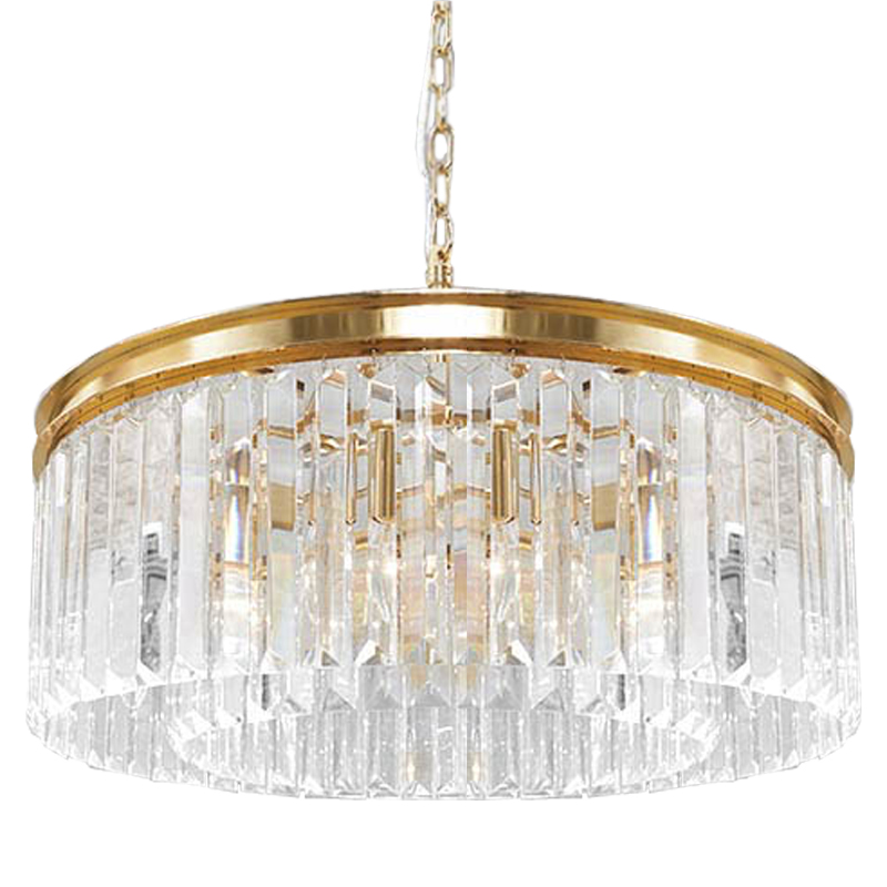 Люстра RH Odeon Chandelier Gold 65 Прозрачное Стекло Золотой в Казани | Loft Concept 