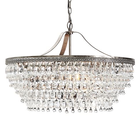 Люстра Clarissa Glass Drop Petite Round Chandelier Темная бронза винтаж в Казани | Loft Concept 