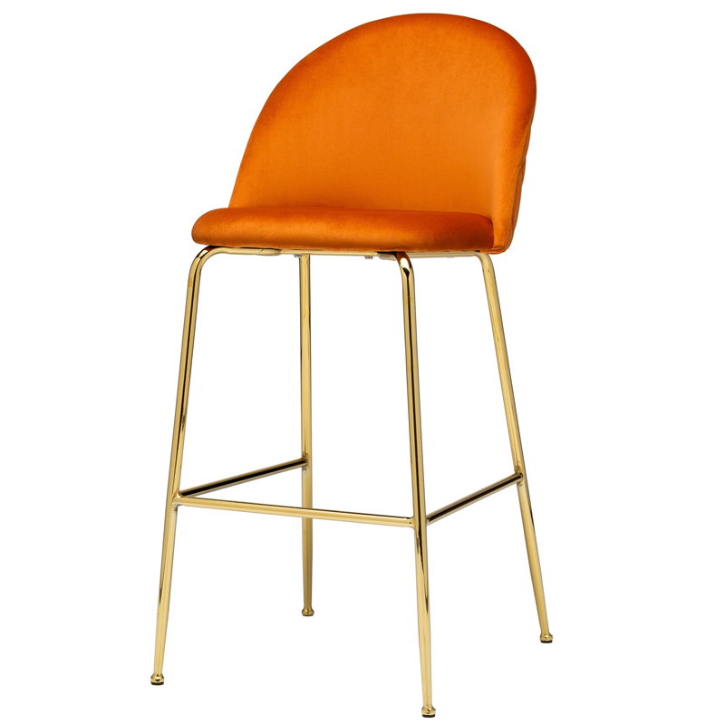 Барный стул Vendramin Bar Stool terracotta Терракотовый Глянцевое золото в Казани | Loft Concept 