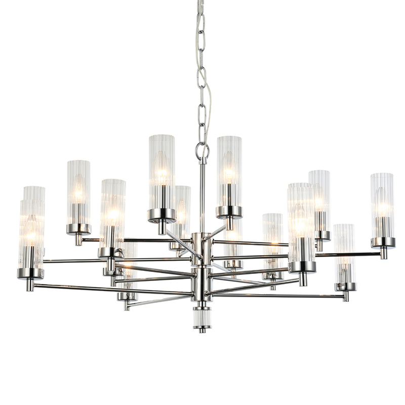 Люстра Jeanette Chandelier Chromium 85 Хром Прозрачный в Казани | Loft Concept 