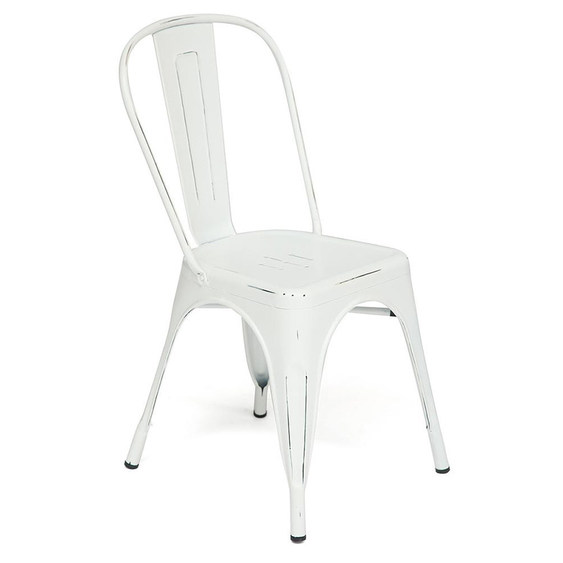 Стул Tolix butter white metal chair Молочный в Казани | Loft Concept 