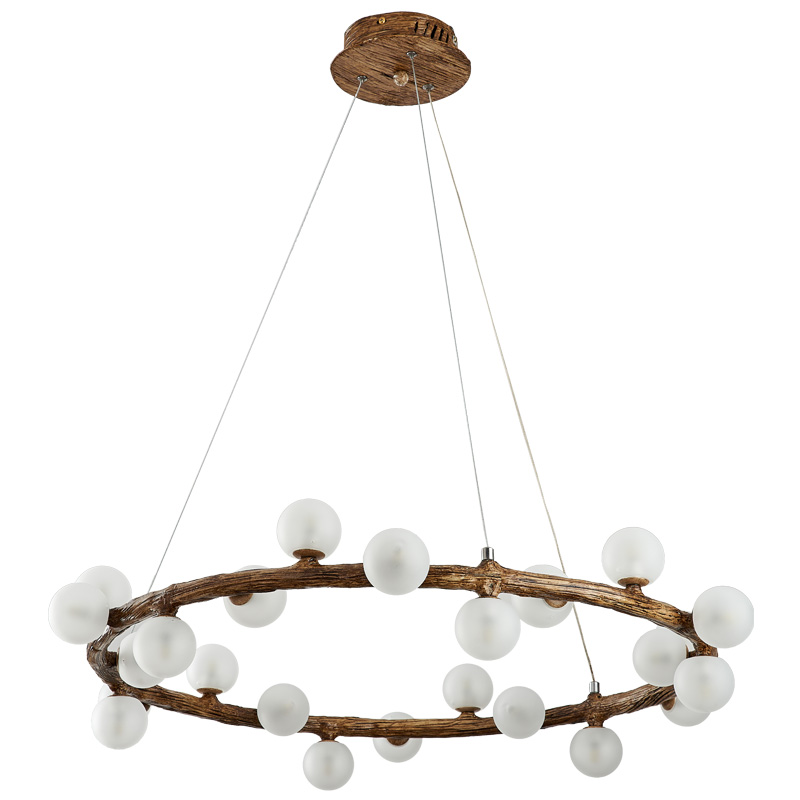 Люстра Circular Branch Chandelier Коричневый Белый в Казани | Loft Concept 